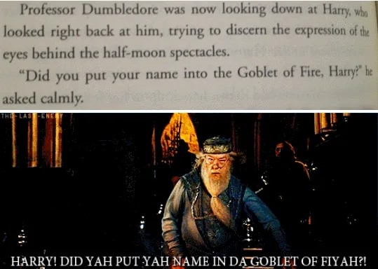 Dumbledore asking about the quarterly report